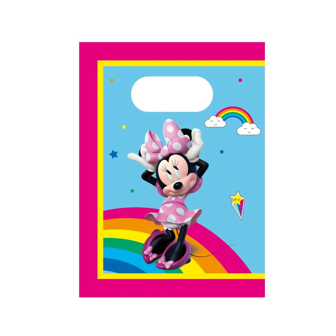 Σακουλάκια για δώρα Minnie Rainbow (4 τεμ)