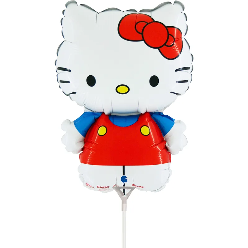14'' Mini Shape μπαλόνι Hello Kitty κόκκινος φιόγκος