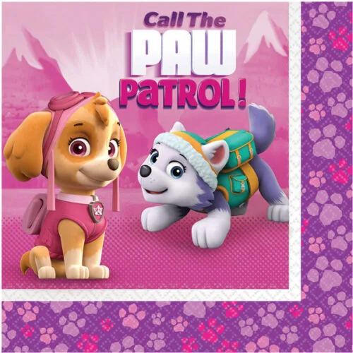 Χαρτοπετσέτες Paw Patrol κορίτσι (20 τεμ)