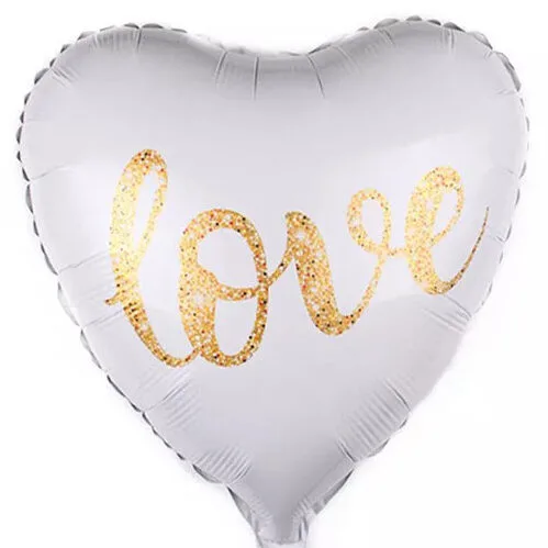 18" Μπαλόνι λευκή καρδιά Love