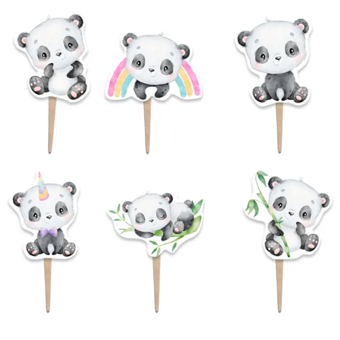 Οδοντογλυφίδες πάρτυ αρκουδάκι Panda (6 τεμ)