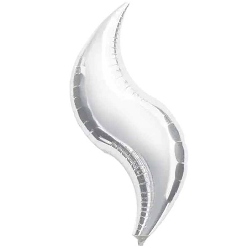 24'' Μπαλόνι Ασημί Swirling S