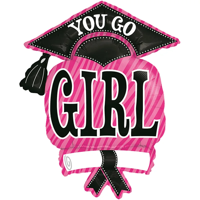 37" Μπαλόνι Αποφοίτησης ροζ 'You go girl'