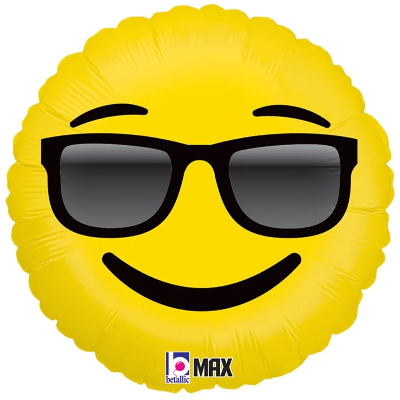 18" Μπαλόνι Emoji με γυαλιά