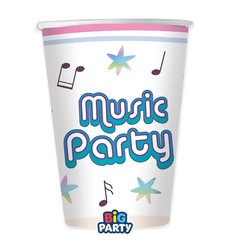 Χάρτινα Ποτήρια - Music Party (6 τεμ)