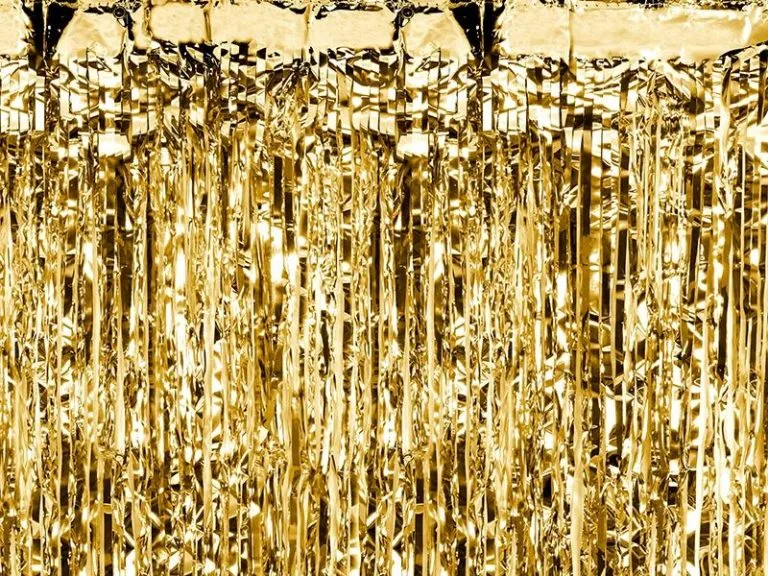 Μεταλλική Χρυσή Κουρτίνα Διακόσμησης (250x90cm)