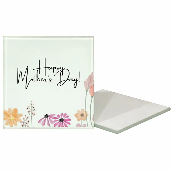Γυάλινο σουβέρ Happy Mother's Day – Λουλούδια