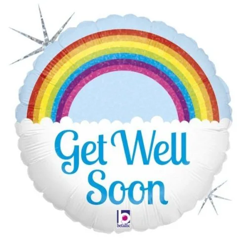 18'' Μπαλόνι Ουράνιο Τόξο Get Well Soon