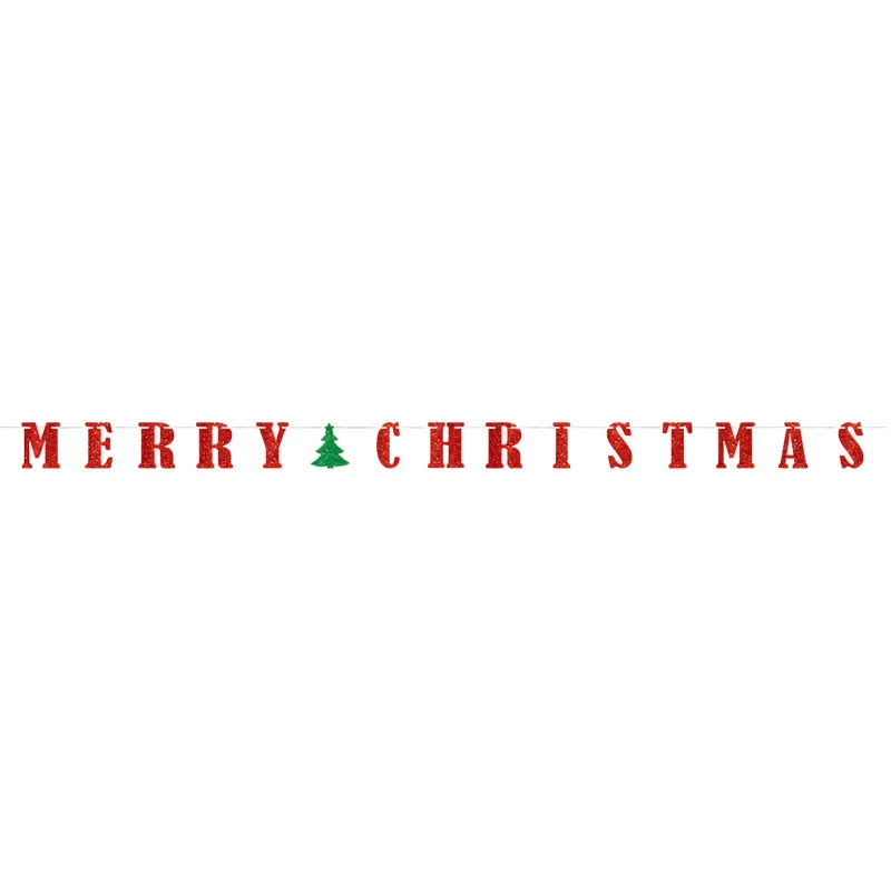Κόκκινη Γιρλάντα Merry Christmas 365cm