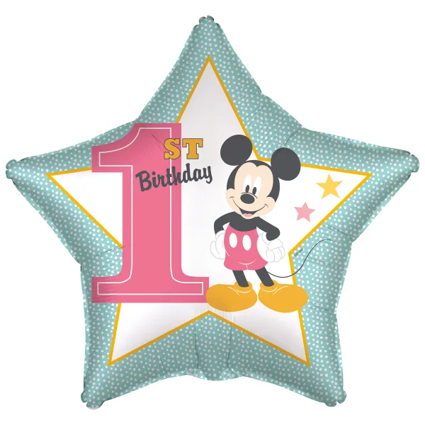 18" Μπαλόνι Αστέρι Mickey 1st Birthday
