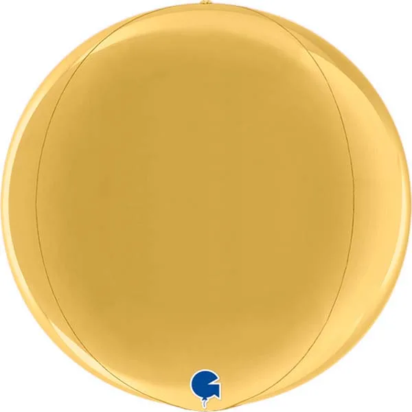 15" Μπαλόνι Χρυσό Τρισδιάστατη Σφαίρα ORBZ