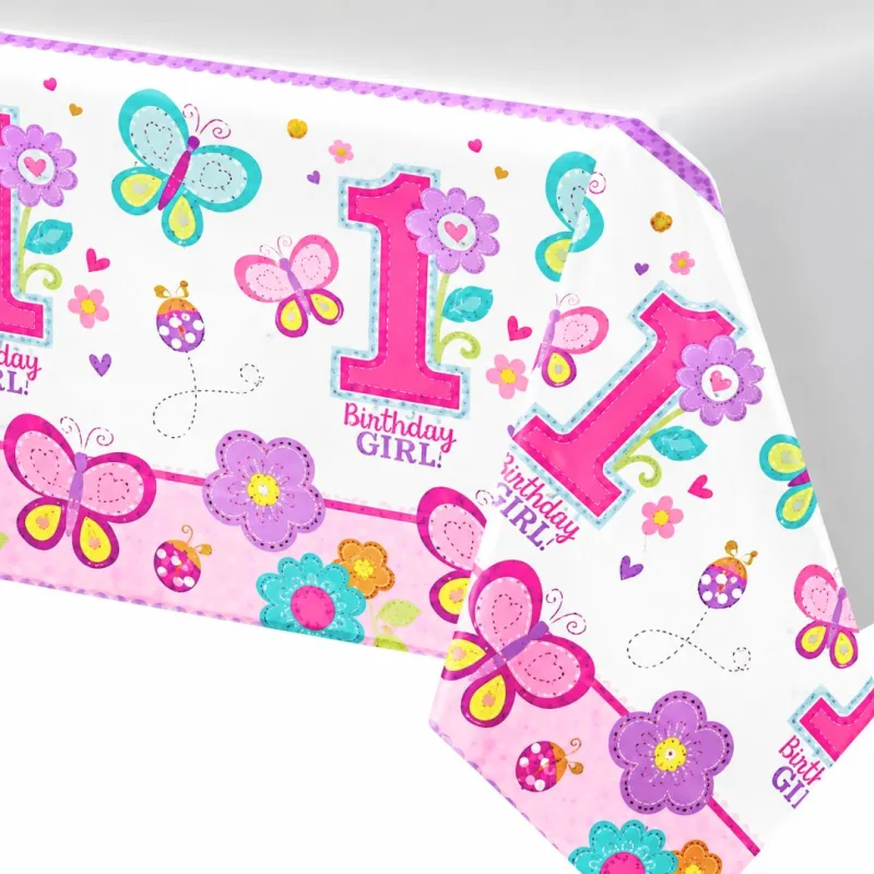 Τραπεζομάντηλο 1st Birthday Girl (259x137cm)