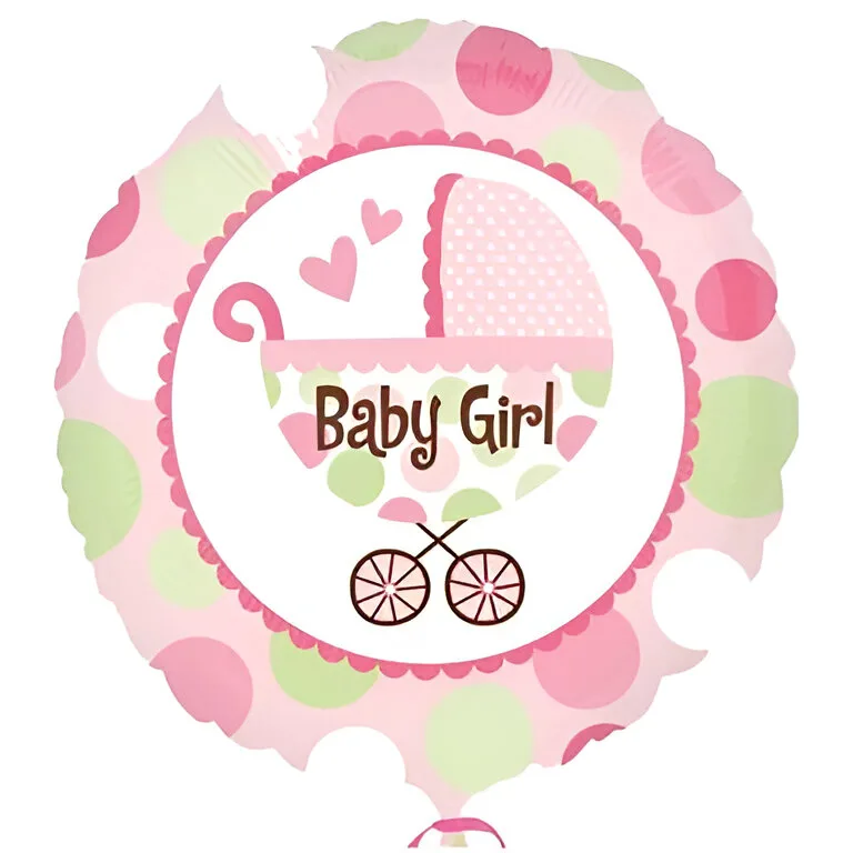 18" Μπαλόνι Baby Girl Καρότσι