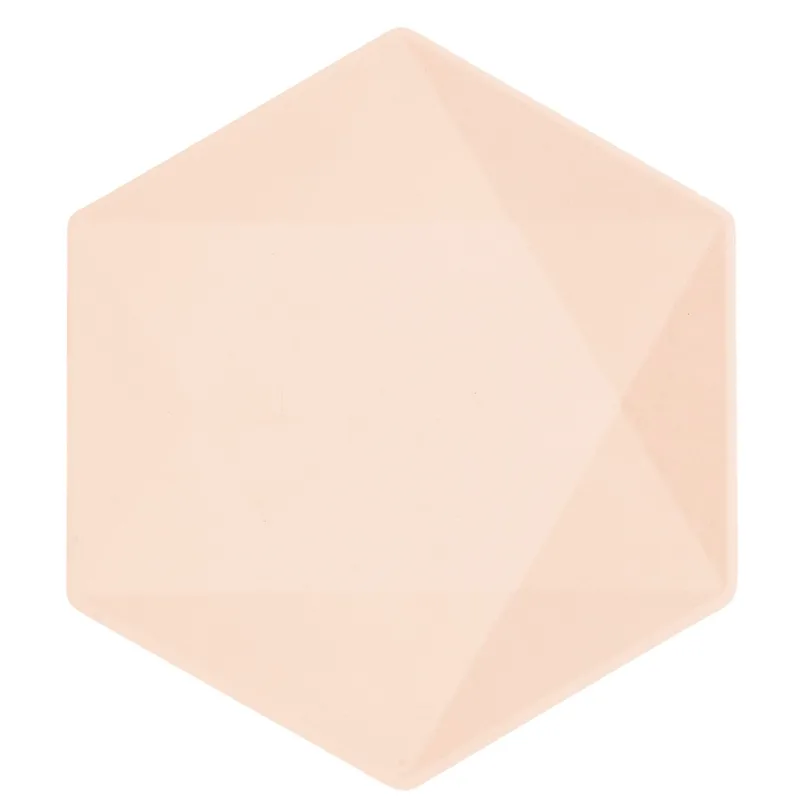 Πιάτα Vert Décor ροδακινί εξάγωνο (6 τεμ)