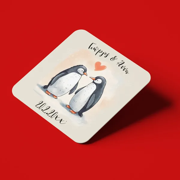 Σουβέρ Αγίου Βαλεντίνου Penguins in Love με όνομα