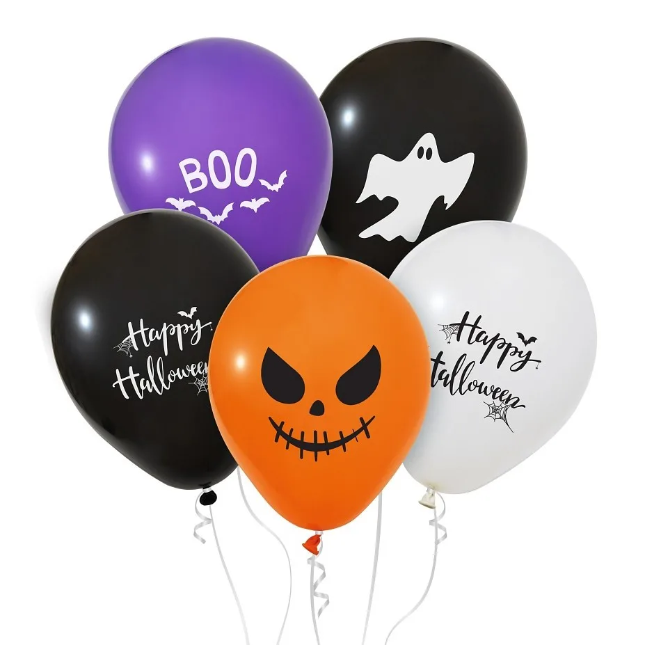 Λάτεξ μπαλόνια Happy Halloween BOO (5 τεμ)