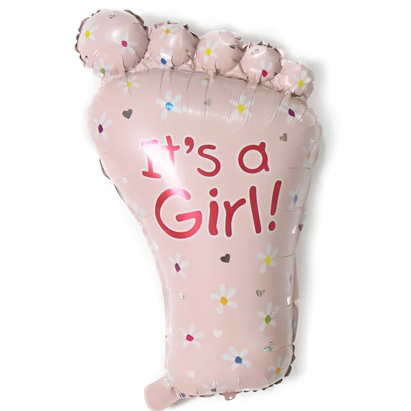 28″ Μπαλόνι Πατουσάκι ροζ It’s a Girl