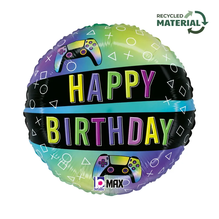 Μπαλόνι Gaming Happy Birthday 18"