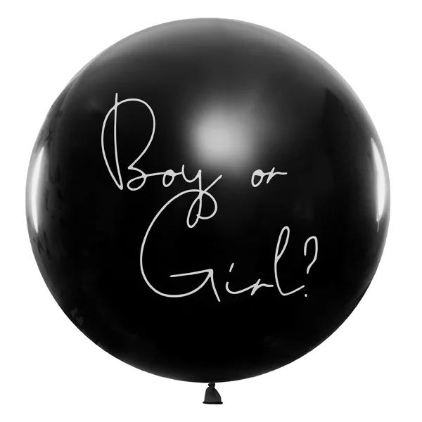Μαύρο Μπαλόνι Gender Reveal με κομφετί 40"