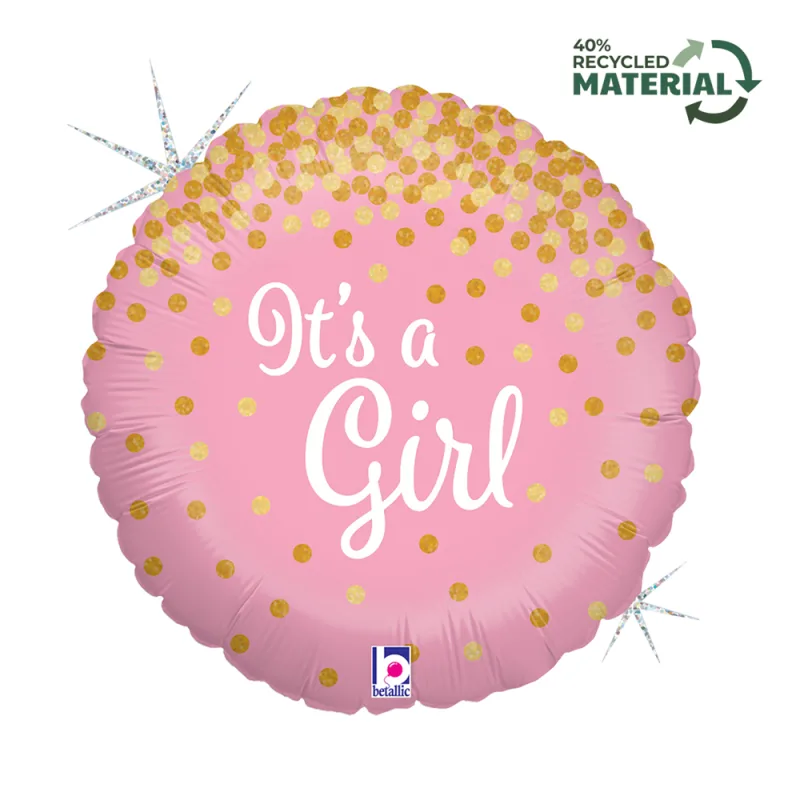 18" Μπαλόνι Γέννησης It's A Girl Glittering (NO PKG)