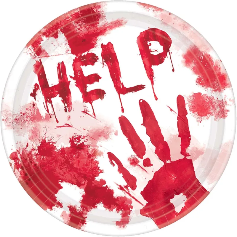 Πιάτα πάρτυ - Help Ματωμένο Χέρι (8 τεμ)
