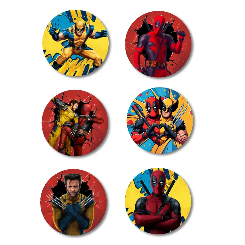 Κονκάρδες Deadpool &amp; Wolverine (6 τεμ)