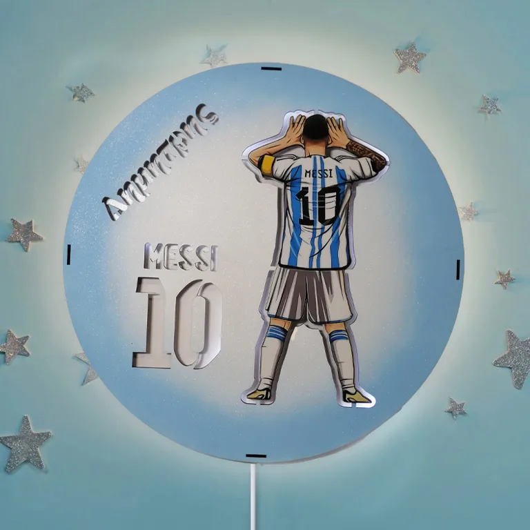Ξύλινο Φωτιστικό - Messi