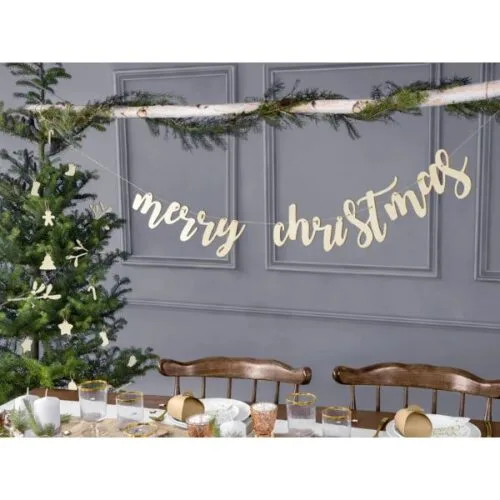Γιρλάντα ξύλινη - Merry Christmas