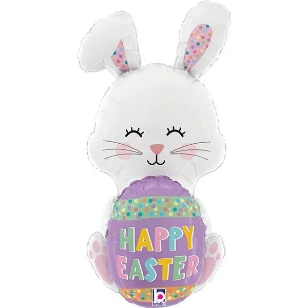 36'' 3D Μπαλόνι Λαγουδάκι Happy Easter