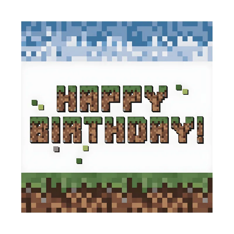 Χαρτοπετσέτες Pixel Block - Happy Birthday (20 τεμ)