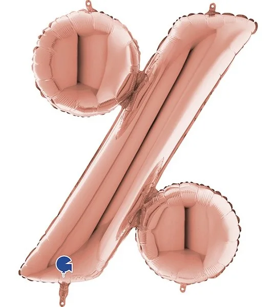 Μπαλόνι σύμβολο “%” rosegold 40″