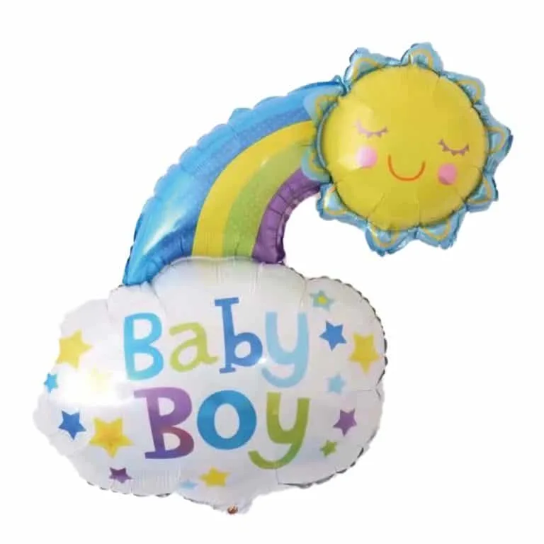 25" Μπαλόνι Baby Boy Ήλιος &amp; Σύννεφο