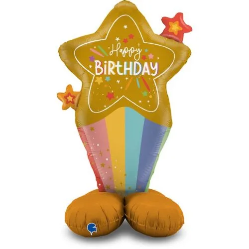 52" Τεράστιο Μπαλόνι Birthday Stars The Standups