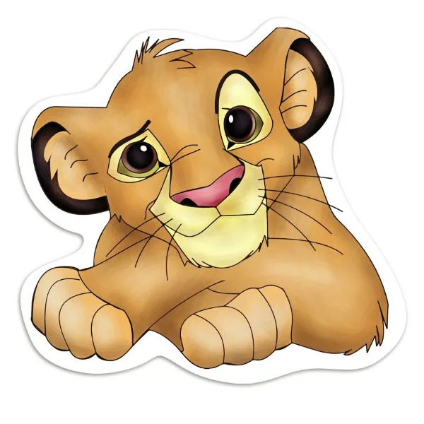 Ξύλινη Διακοσμητική φιγούρα Lion King πρόσωπο του Σίμπα