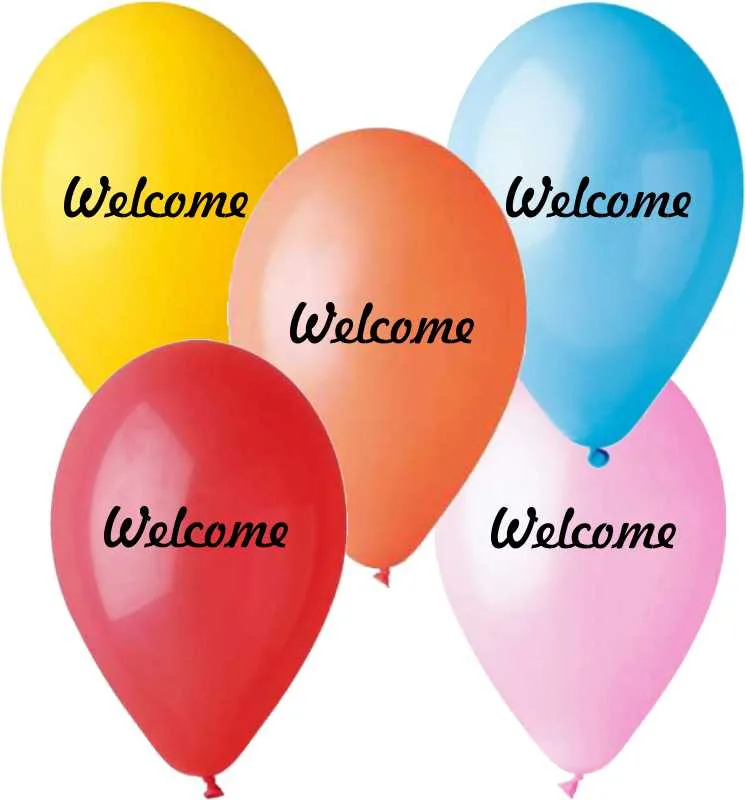 13" Μπαλόνι Welcome (25 τεμ)
