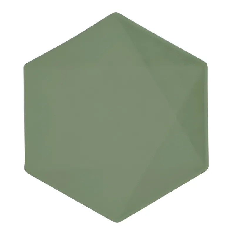Λαδί Εξάγωνα Πιάτα - Vert Decor (6 τεμ)