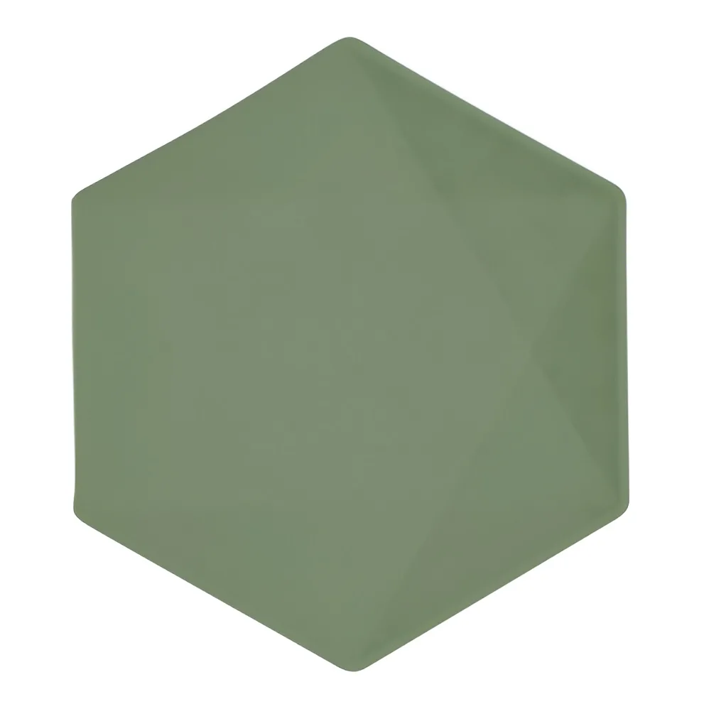 Λαδί Εξάγωνα Πιάτα - Vert Decor (6 τεμ)