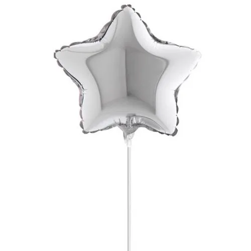 10" Mini Shape μπαλόνι Ασημί Αστέρι