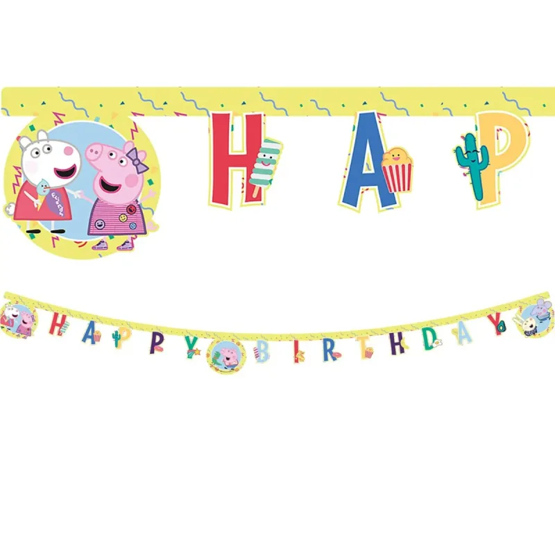 Γιρλάντα "Happy Birthday" Πέππα το Γουρουνάκι 200cm