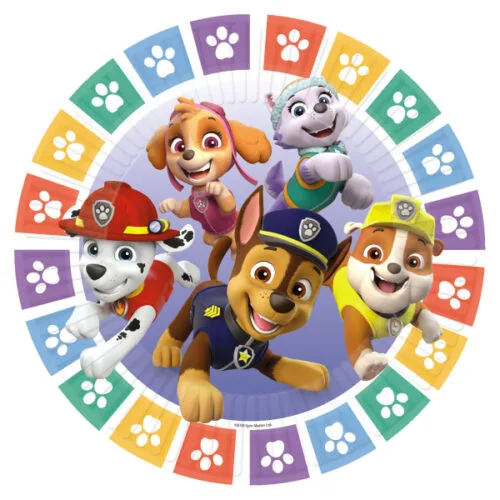 Πιάτα φαγητού Paw Patrol πατουσάκια (8 τεμ)