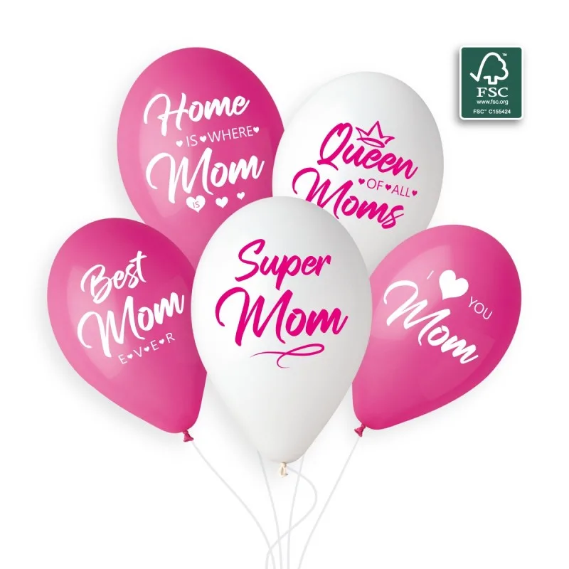 Σετ Μπαλόνια Super Mom (5 τεμ)