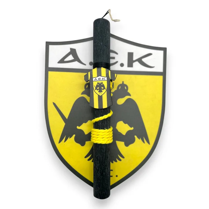 Λαμπάδα AEK Αρωματική με Ξύλινο Κάδρο