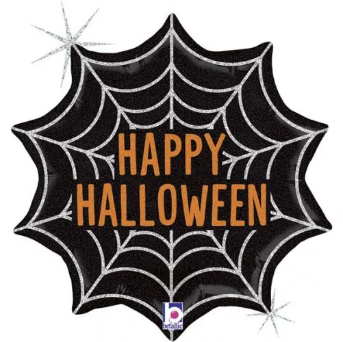 18" Μπαλόνι Happy Halloween Ιστός Αράχνης