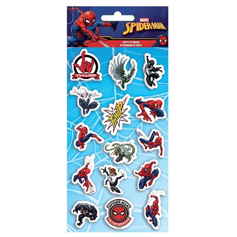 Αυτοκόλλητα 3D Spiderman (15 τεμ)