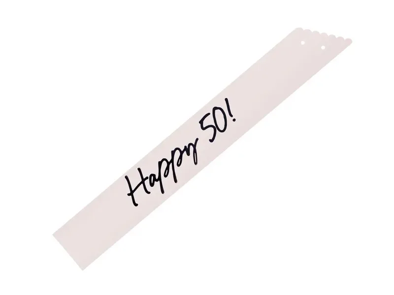 Κορδέλα "Happy 50" (κρεμ)