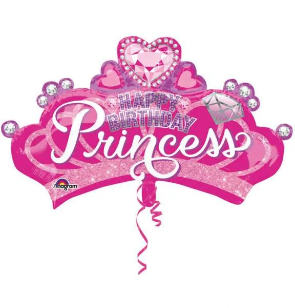 32" Μπαλόνι Στέμμα Happy Bday Princess