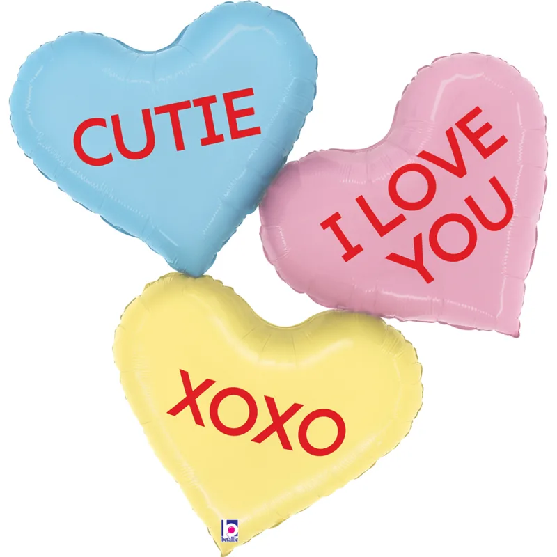 37" Μπαλόνι Καρδιές Heart Messages