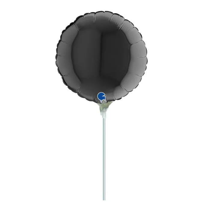 10" Mini Shape Μπαλόνι Στρογγυλό Μαύρο