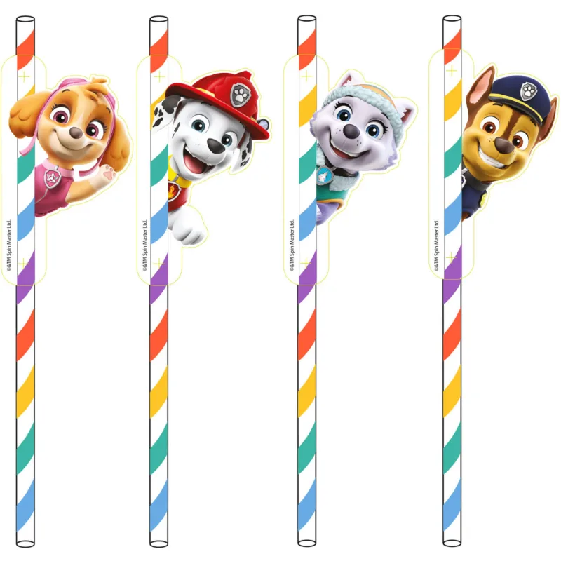 Χάρτινα Καλαμάκια – Paw Patrol (8 τεμ)