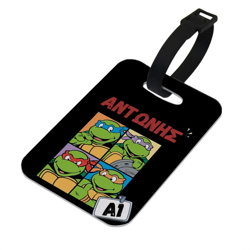 Bag Tag Χελωνονιντζάκια Μαύρο